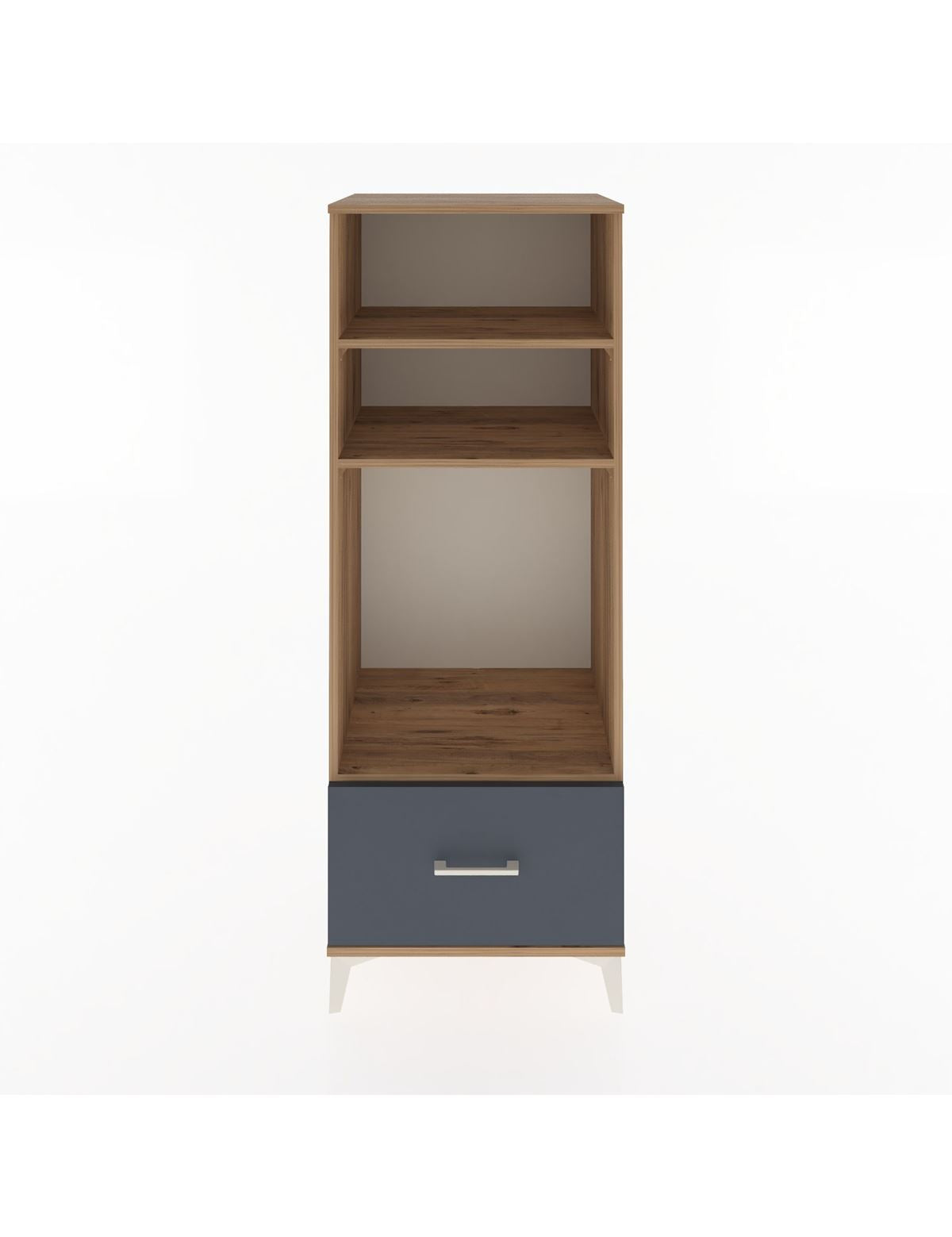 Hyperion Dolap 3 Raflı Tek Çekmeceli 60x44x163 Çam-Antrasit