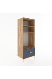 Hyperion Dolap 3 Raflı Tek Çekmeceli 60x44x163 Çam-Antrasit