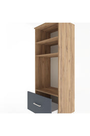 Hyperion Dolap 3 Raflı Tek Çekmeceli 60x44x163 Çam-Antrasit