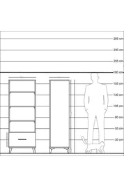 Hyperion Dolap 3 Raflı Tek Çekmeceli 60x44x163 Çam-Çam