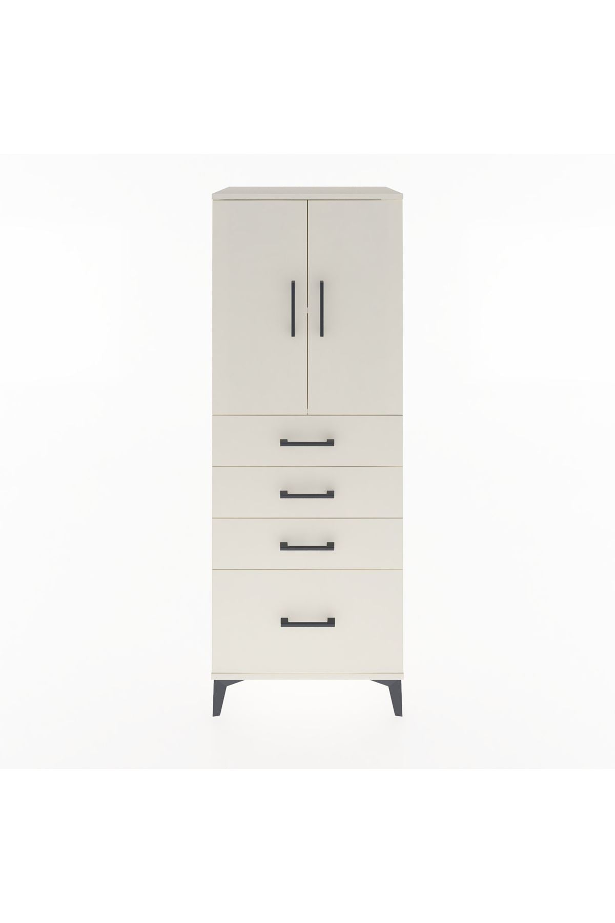 Hyperion Dolap 2 Raflı 4 Çekmeceli 2 Kapaklı 60x44x163 Aytaşı-Aytaşı