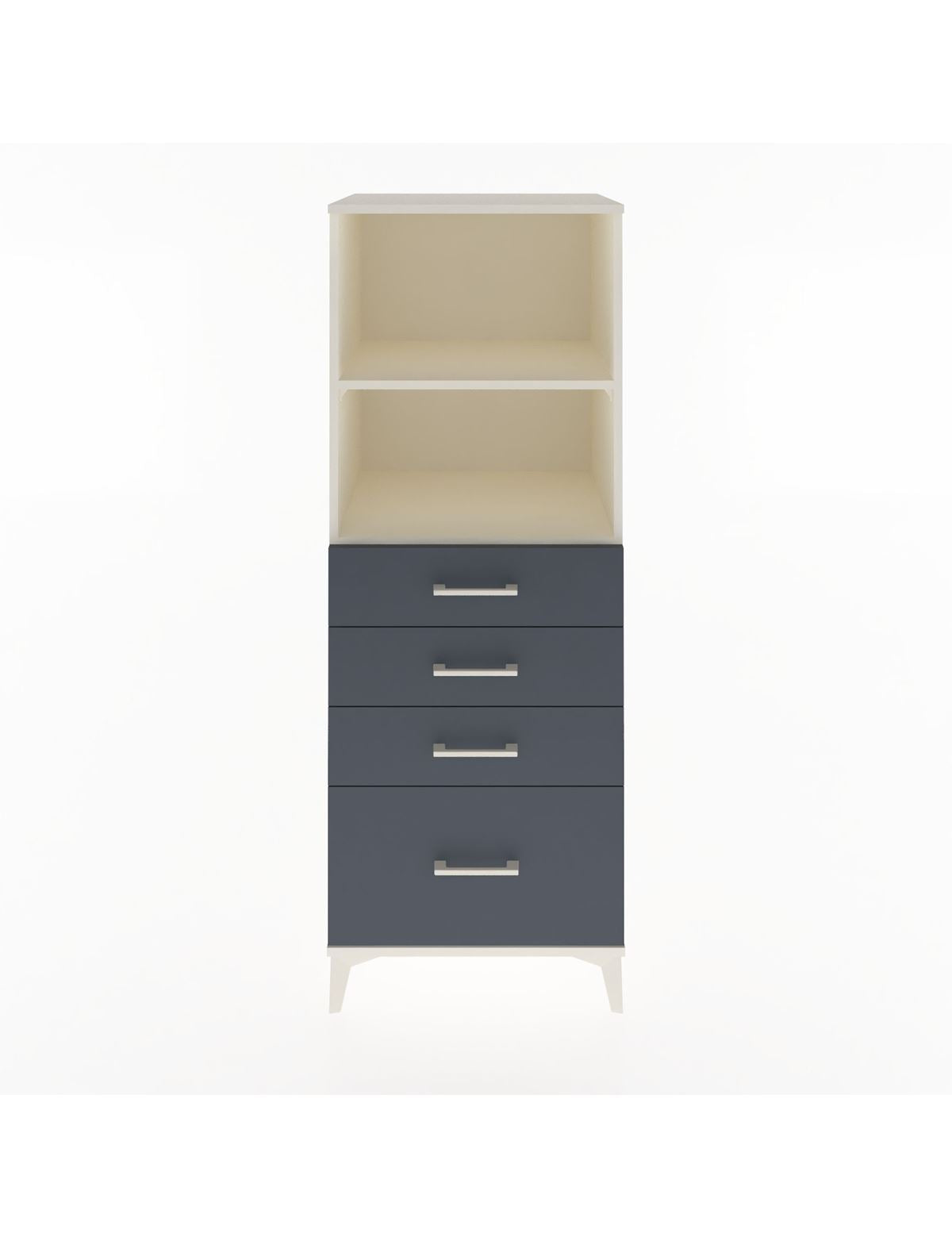 Hyperion Dolap 2 Raflı 4 Çekmeceli 60x44x163 Aytaşı-Antrasit