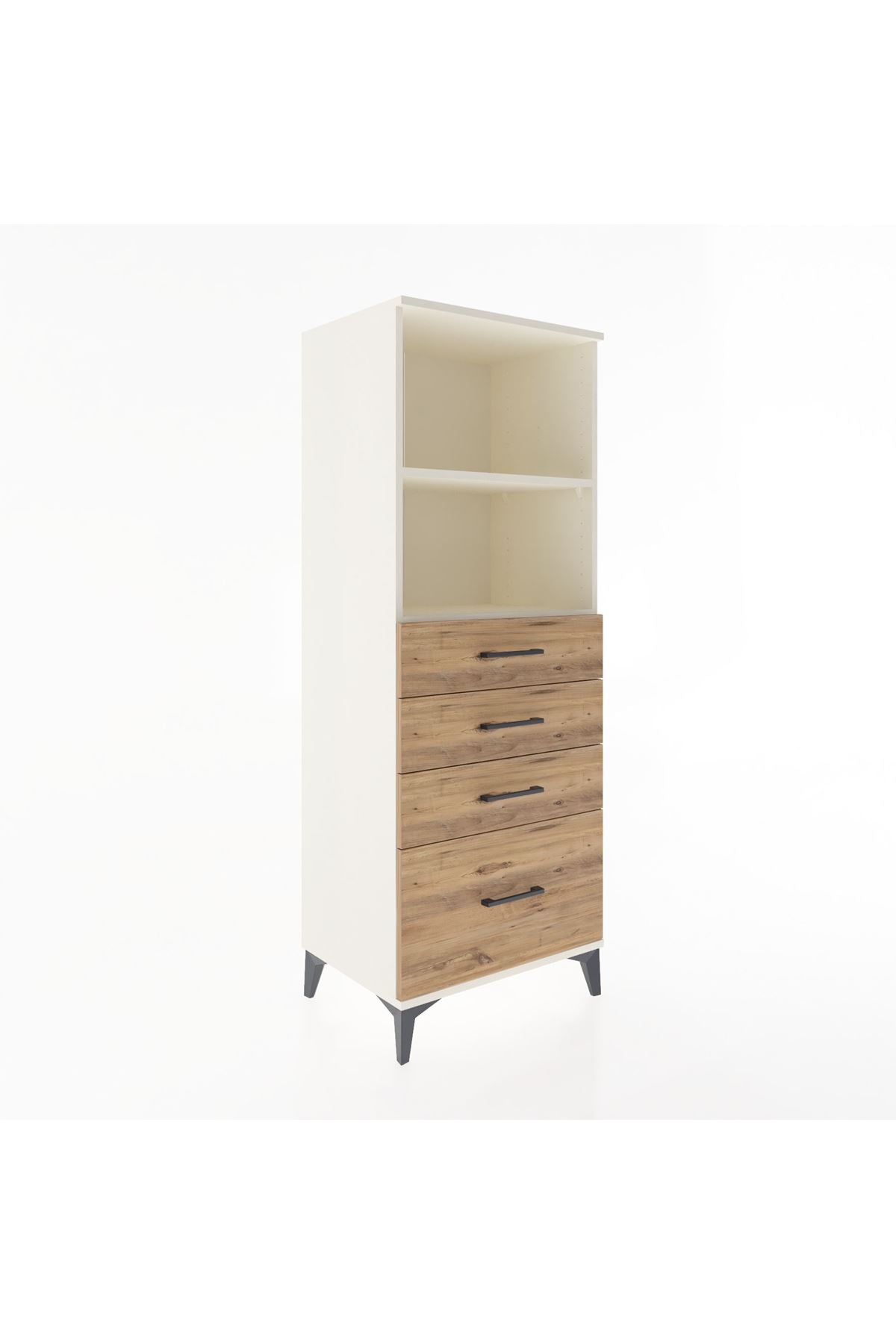 Hyperion Dolap 2 Raflı 4 Çekmeceli 60x44x163 Aytaşı-Çam