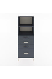 Hyperion Dolap 2 Raflı 4 Çekmeceli 60x44x163 Antrasit-Antrasit