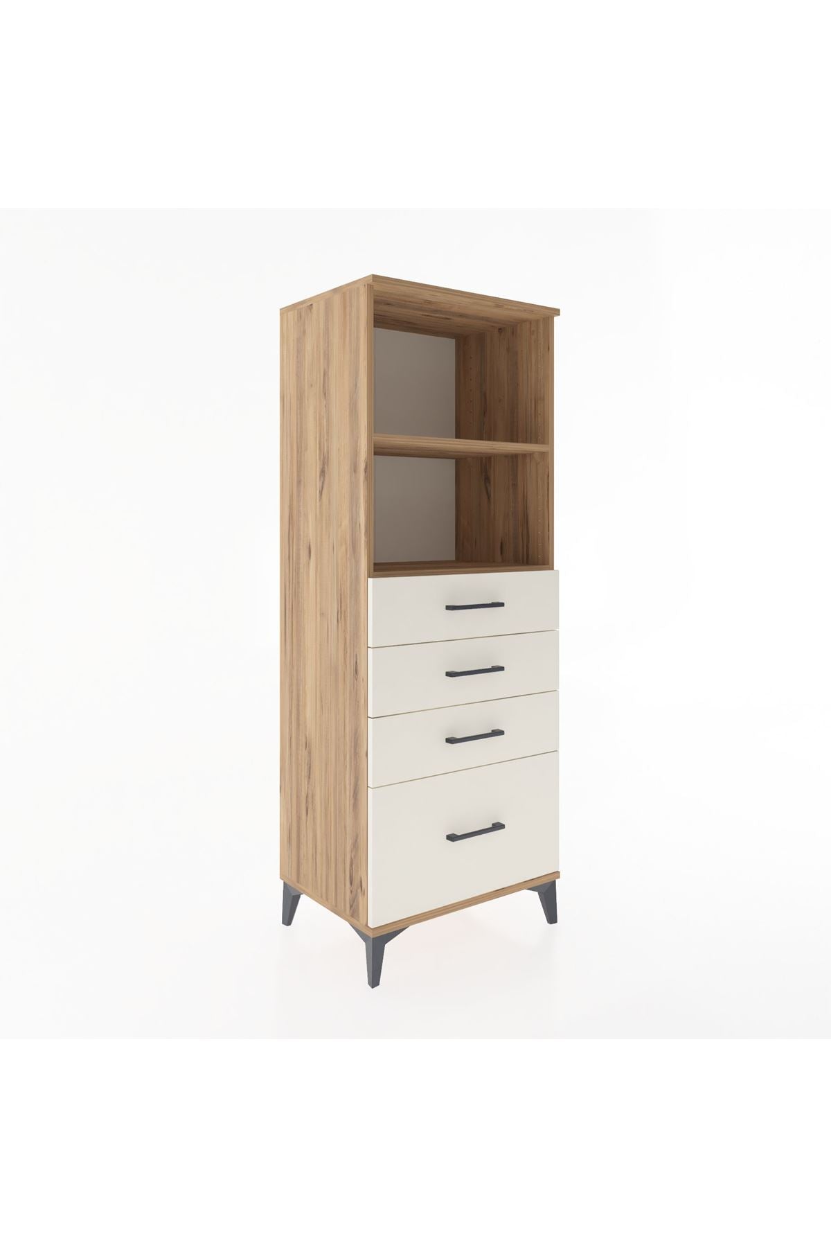 Hyperion Dolap 2 Raflı 4 Çekmeceli 60x44x163 Çam-Aytaşı