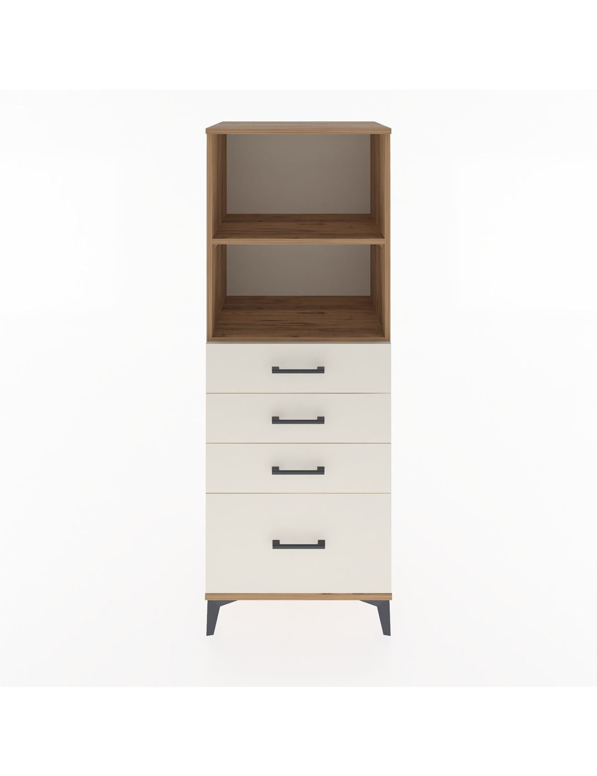 Hyperion Dolap 2 Raflı 4 Çekmeceli 60x44x163 Çam-Aytaşı