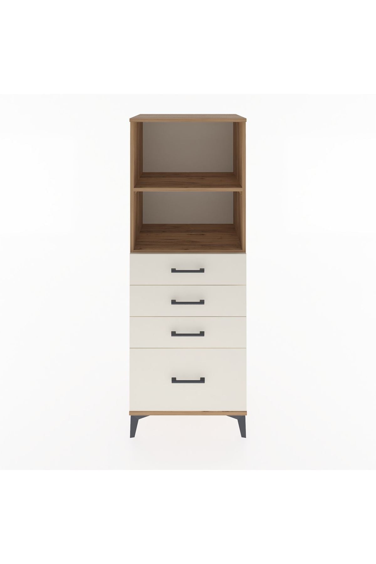 Hyperion Dolap 2 Raflı 4 Çekmeceli 60x44x163 Çam-Aytaşı