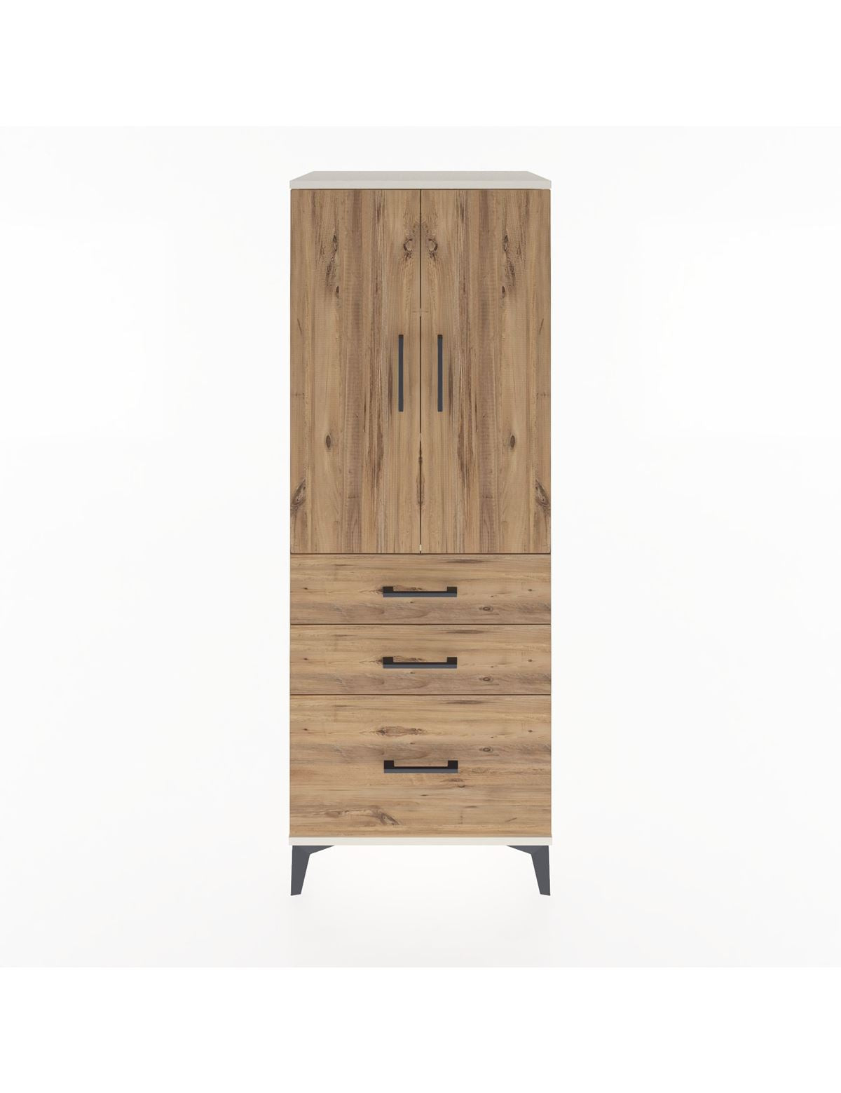 Hyperion Dolap 3 Raflı 3 Çekmeceli 2 Kapaklı 60x44x163 Aytaşı-Çam