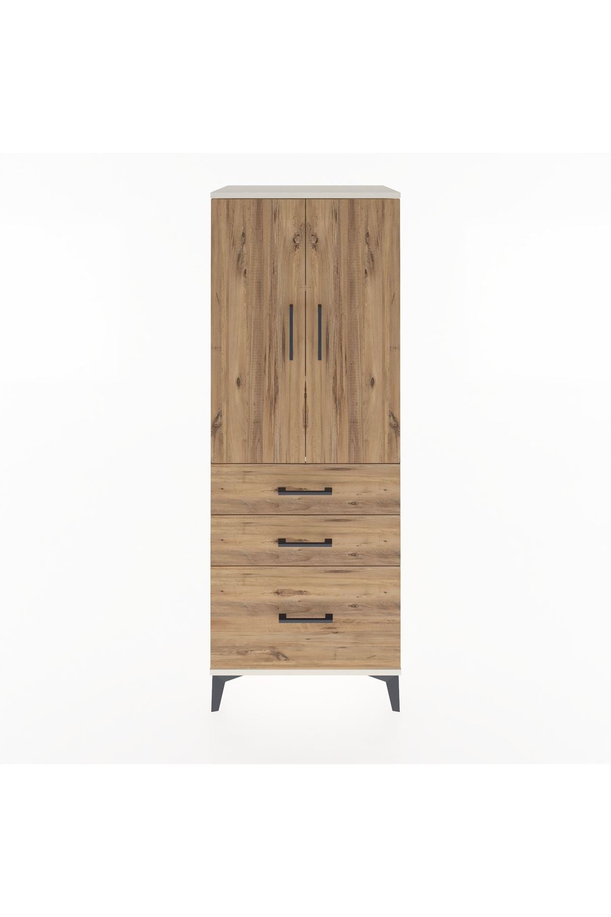 Hyperion Dolap 3 Raflı 3 Çekmeceli 2 Kapaklı 60x44x163 Aytaşı-Çam