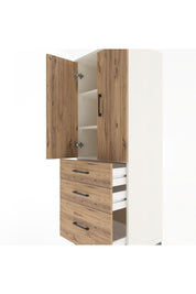 Hyperion Dolap 3 Raflı 3 Çekmeceli 2 Kapaklı 60x44x163 Aytaşı-Çam