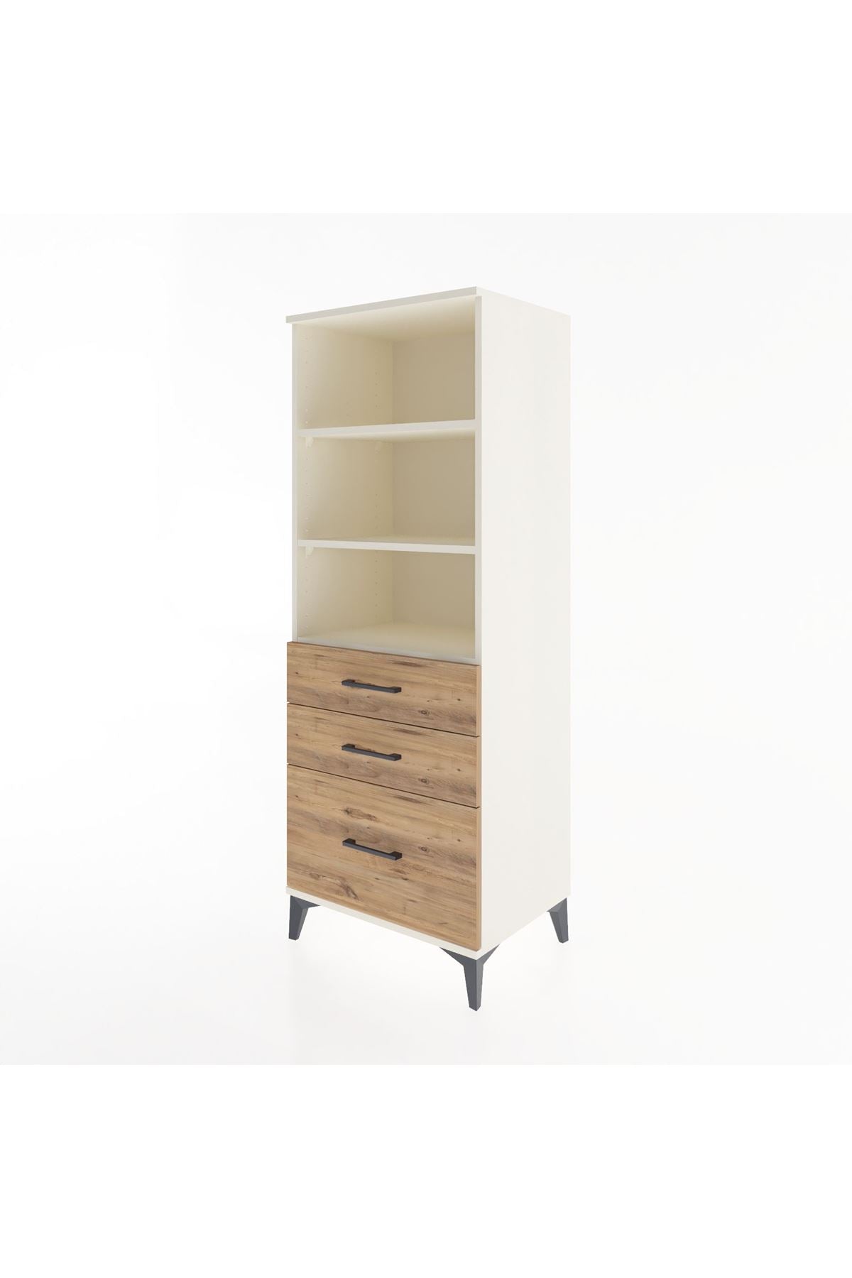 Hyperion Dolap 3 Raflı 3 Çekmeceli 60x44x163 Aytaşı-Çam