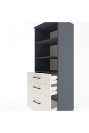 Hyperion Dolap 3 Raflı 3 Çekmeceli 60x44x163 Antrasit-Aytaşı