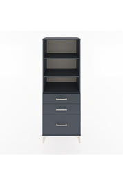 Hyperion Dolap 3 Raflı 3 Çekmeceli 60x44x163 Antrasit-Antrasit