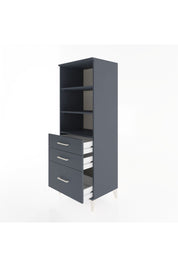 Hyperion Dolap 3 Raflı 3 Çekmeceli 60x44x163 Antrasit-Antrasit