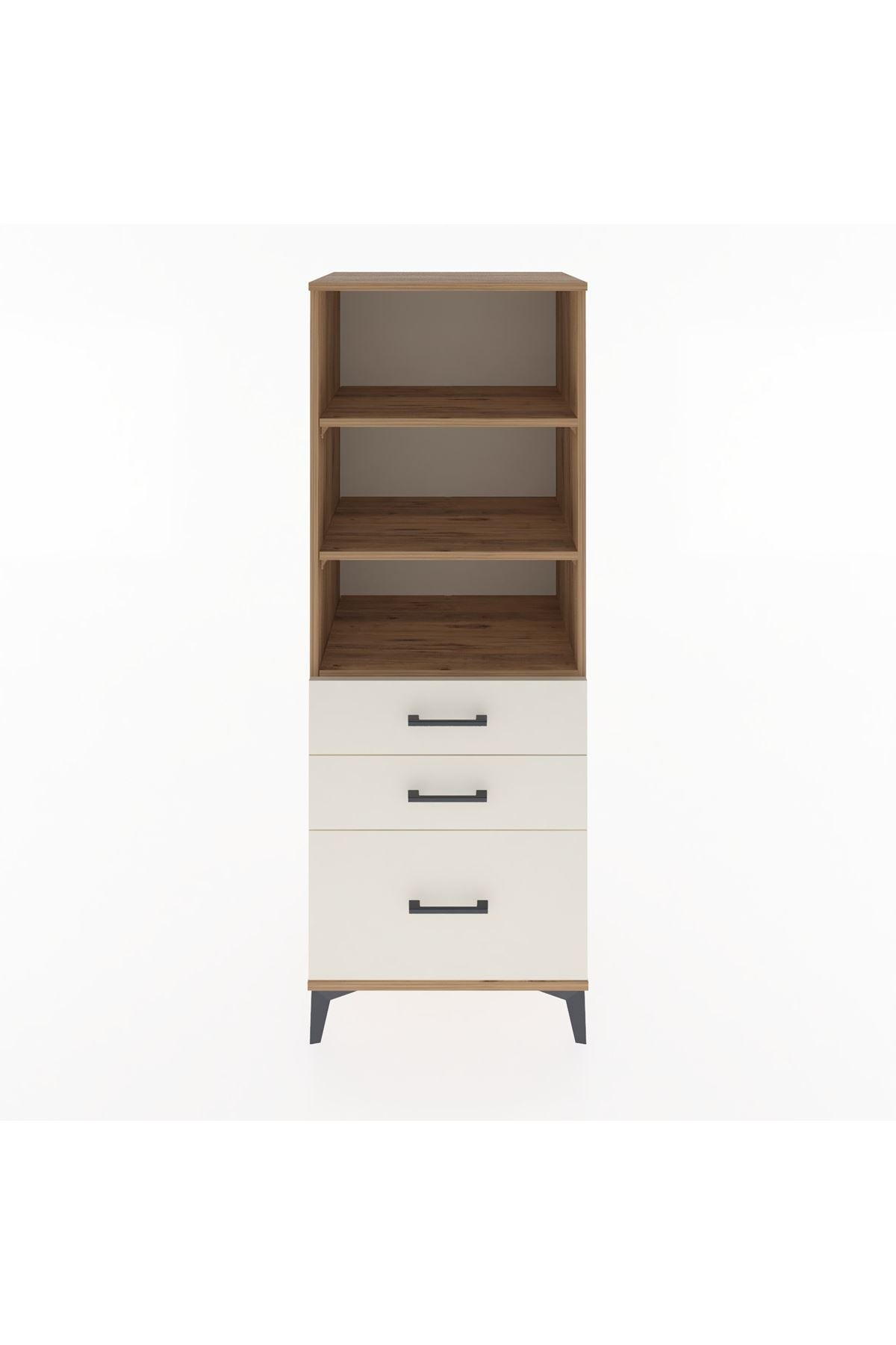 Hyperion Dolap 3 Raflı 3 Çekmeceli 60x44x163 Çam-Aytaşı