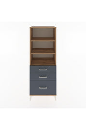Hyperion Dolap 3 Raflı 3 Çekmeceli 60x44x163 Çam-Antrasit