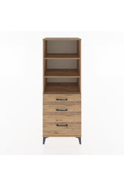 Hyperion Dolap 3 Raflı 3 Çekmeceli 60x44x163 Çam-Çam