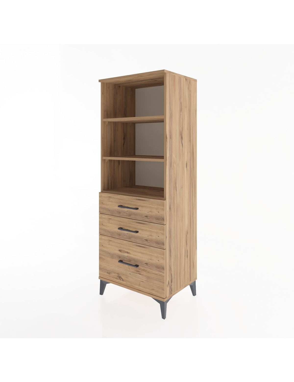 Hyperion Dolap 3 Raflı 3 Çekmeceli 60x44x163 - S53M008V9B