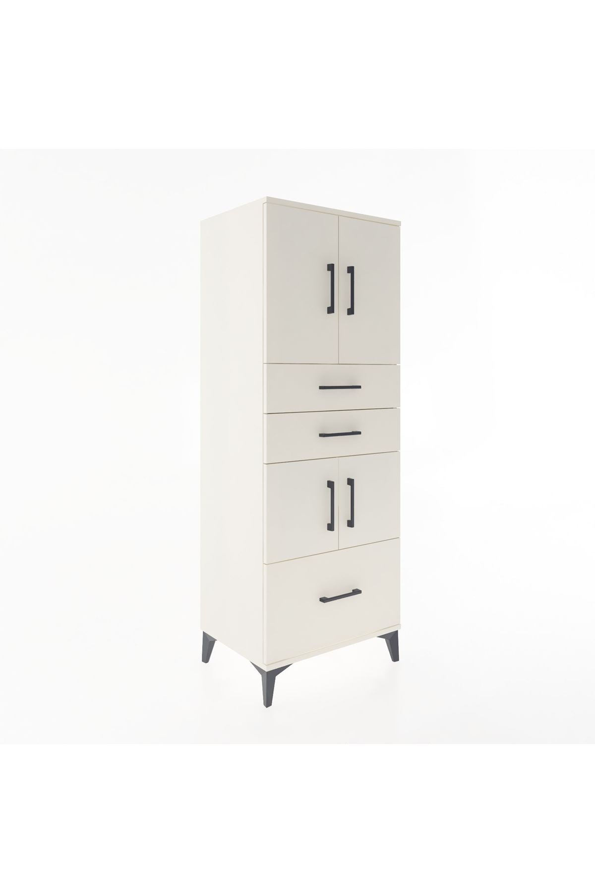 Hyperion Dolap 3 Raflı 3 Çekmeceli 4 Kapaklı 60x44x163 Aytaşı-Aytaşı