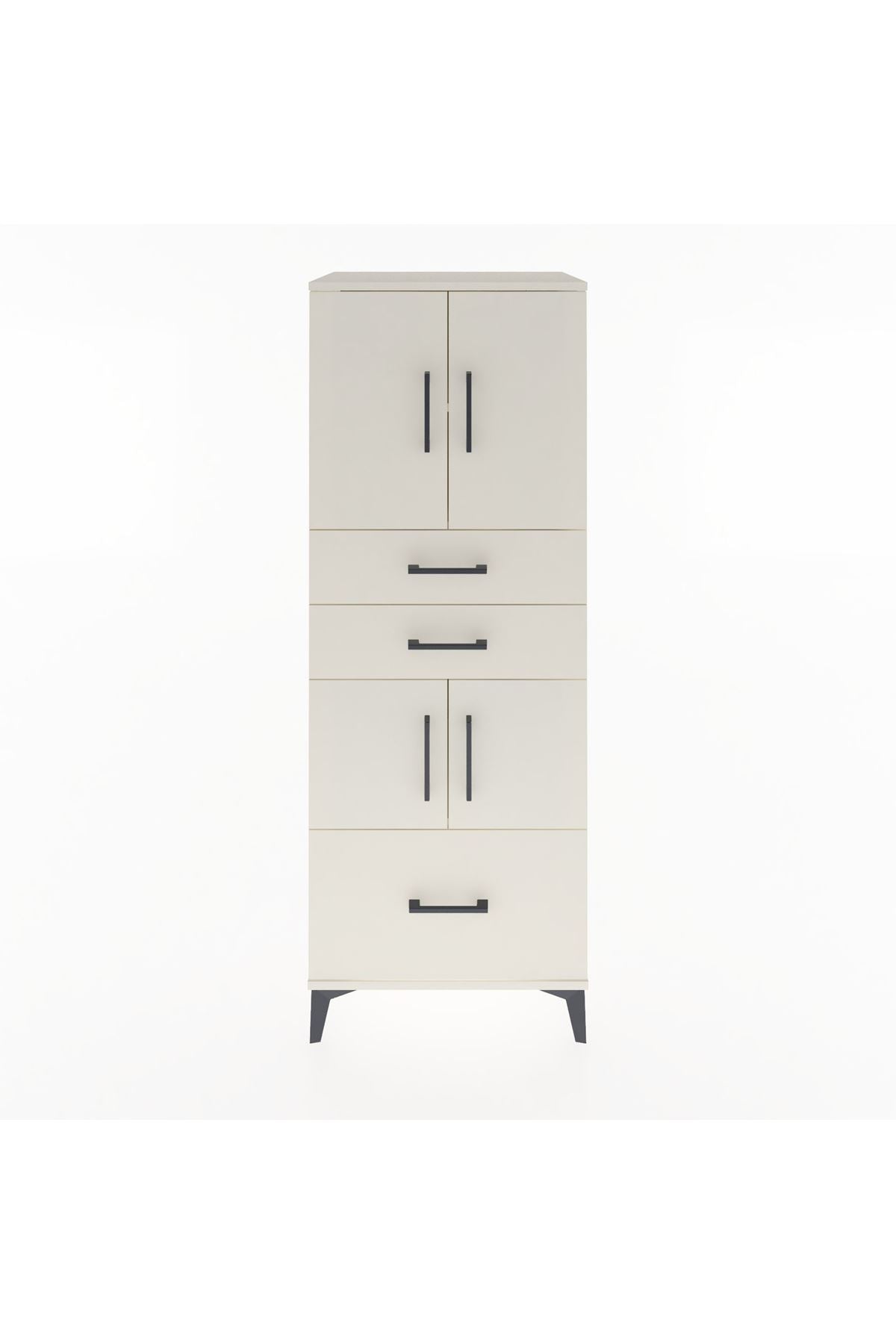 Hyperion Dolap 3 Raflı 3 Çekmeceli 4 Kapaklı 60x44x163 Aytaşı-Aytaşı