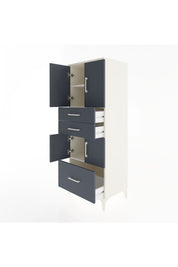 Hyperion Dolap 3 Raflı 3 Çekmeceli 4 Kapaklı 60x44x163 Aytaşı-Antrasit