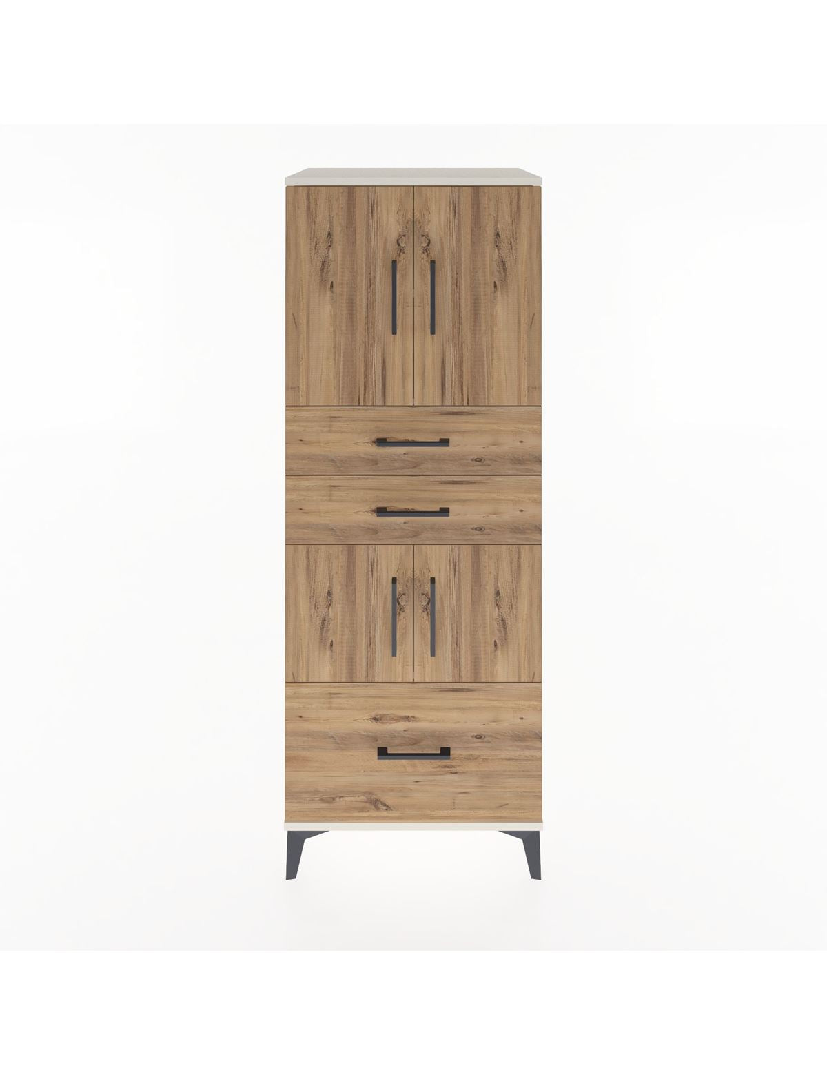 Hyperion Dolap 3 Raflı 3 Çekmeceli 4 Kapaklı 60x44x163 Aytaşı-Çam