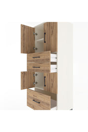 Hyperion Dolap 3 Raflı 3 Çekmeceli 4 Kapaklı 60x44x163 Aytaşı-Çam