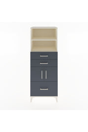 Hyperion Dolap 3 Raflı 3 Çekmeceli 2 Kapaklı 60x44x163 Aytaşı-Antrasit