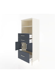 Hyperion Dolap 3 Raflı 3 Çekmeceli 2 Kapaklı 60x44x163 Aytaşı-Antrasit