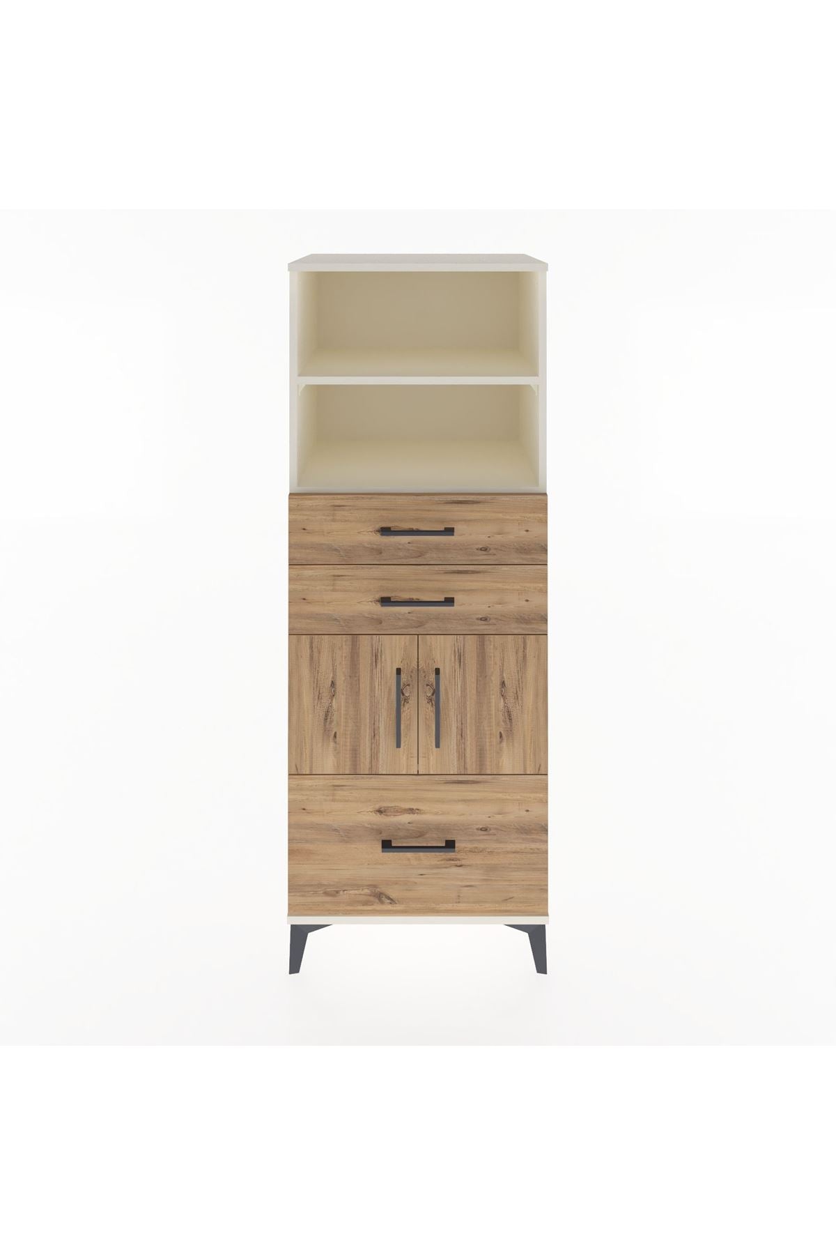 Hyperion Dolap 3 Raflı 3 Çekmeceli 2 Kapaklı 60x44x163 Aytaşı-Çam