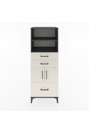 Hyperion Dolap 3 Raflı 3 Çekmeceli 2 Kapaklı 60x44x163 Antrasit-Aytaşı