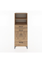 Hyperion Dolap 3 Raflı 3 Çekmeceli 2 Kapaklı 60x44x163 Çam-Çam