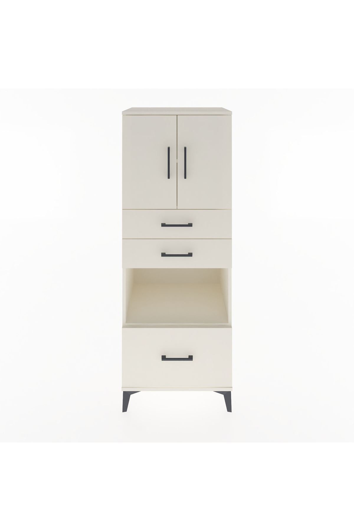 Hyperion Dolap 3 Raflı 3 Çekmeceli 2 Kapaklı 60x44x163 Aytaşı-Aytaşı