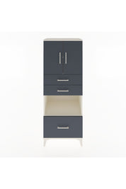 Hyperion Dolap 3 Raflı 3 Çekmeceli 2 Kapaklı 60x44x163 Aytaşı-Antrasit