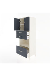 Hyperion Dolap 3 Raflı 3 Çekmeceli 2 Kapaklı 60x44x163 Aytaşı-Antrasit