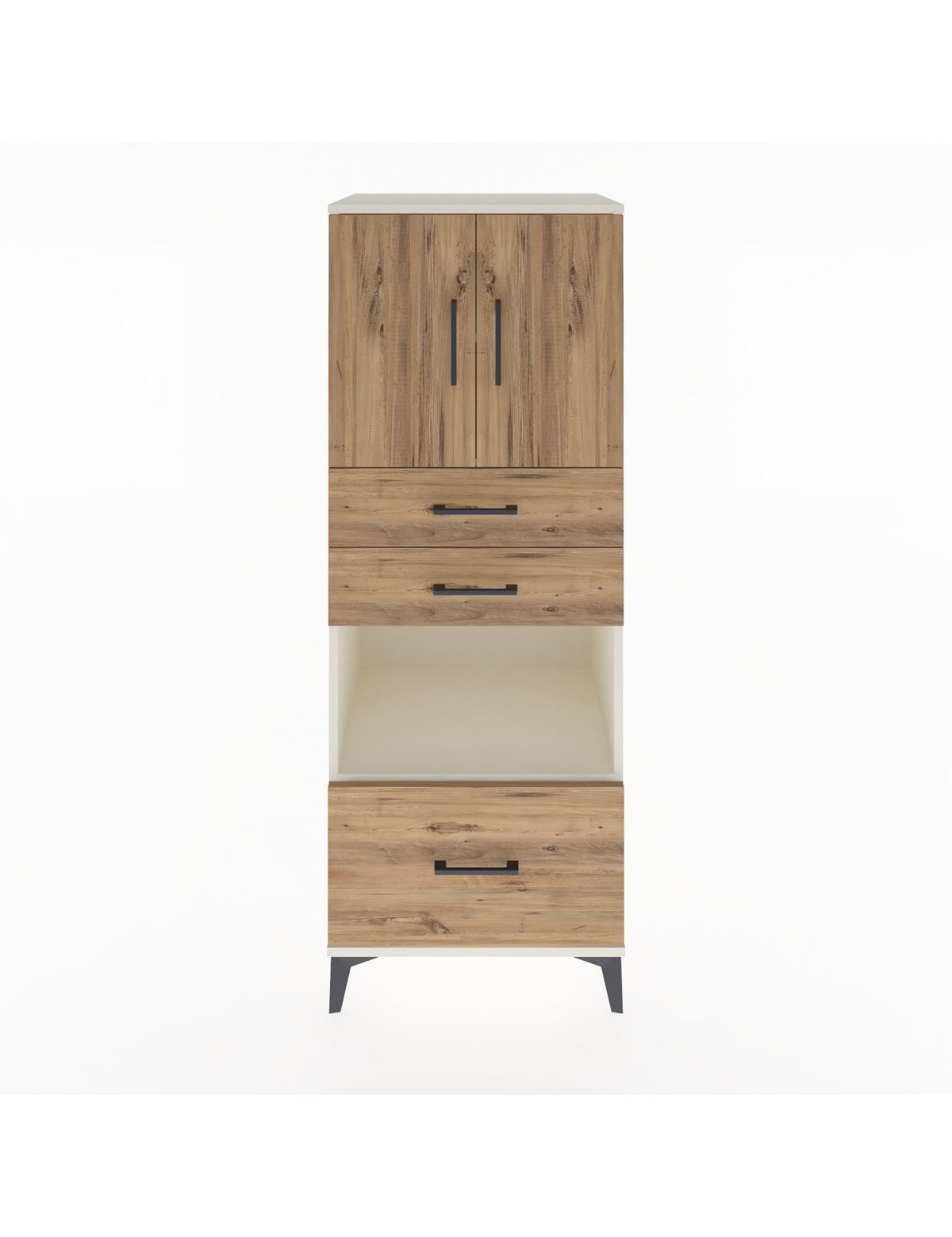 Hyperion Dolap 3 Raflı 3 Çekmeceli 2 Kapaklı 60x44x163 Aytaşı-Çam