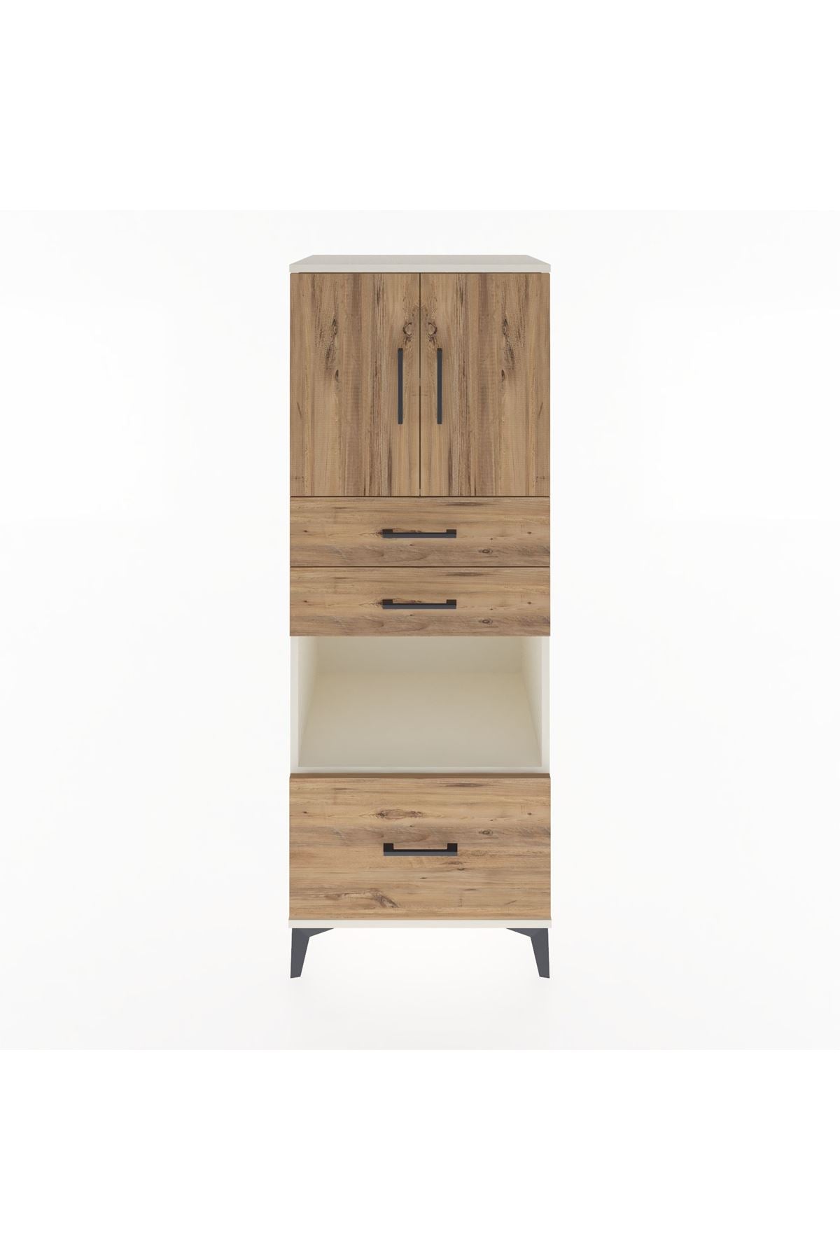 Hyperion Dolap 3 Raflı 3 Çekmeceli 2 Kapaklı 60x44x163 Aytaşı-Çam