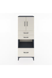 Hyperion Dolap 3 Raflı 3 Çekmeceli 2 Kapaklı 60x44x163 Antrasit-Aytaşı