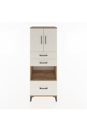 Hyperion Dolap 3 Raflı 3 Çekmeceli 2 Kapaklı 60x44x163 Çam-Aytaşı