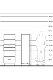 Hyperion Dolap 3 Raflı 3 Çekmeceli 60x44x163 Aytaşı-Aytaşı