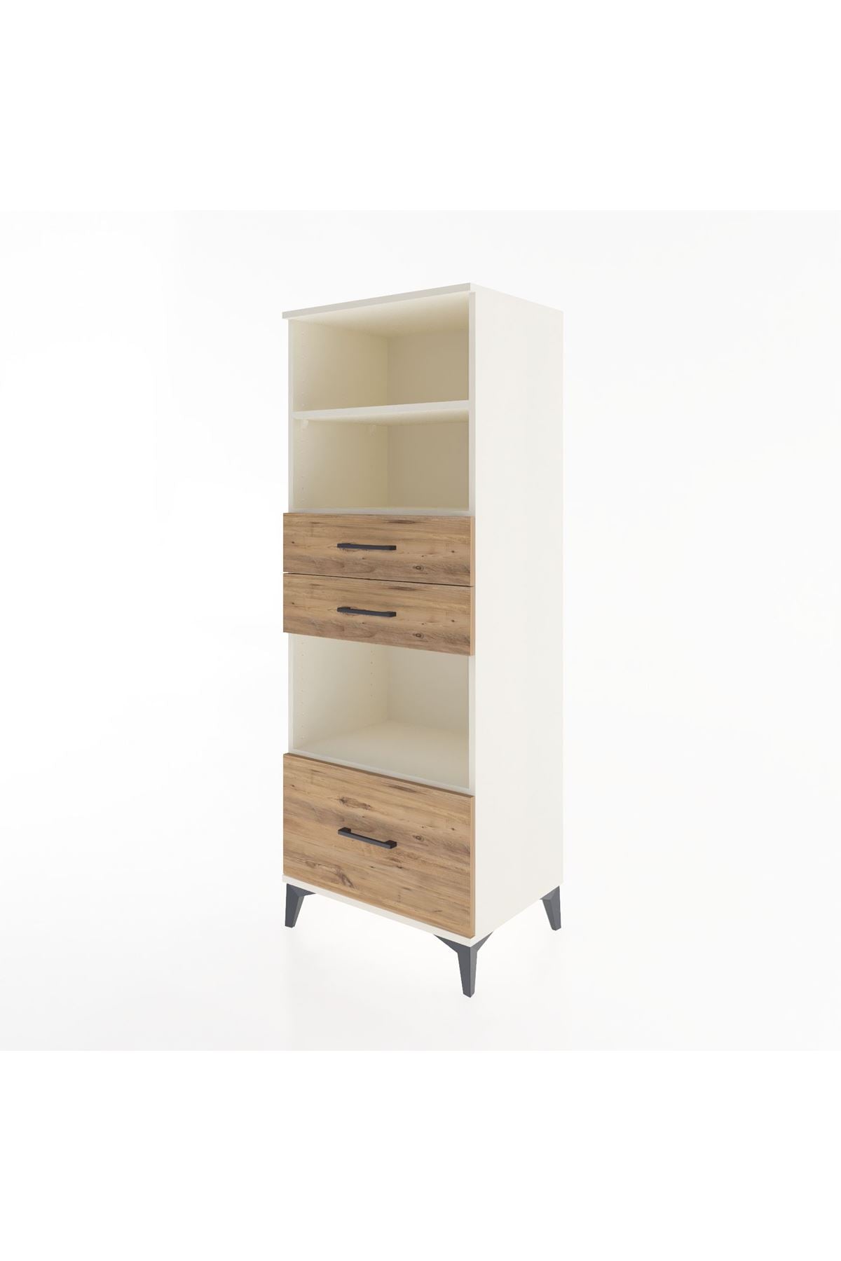 Hyperion Dolap 3 Raflı 3 Çekmeceli 60x44x163 Aytaşı-Çam