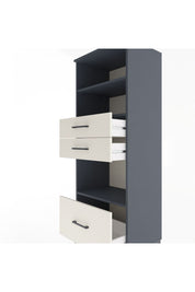 Hyperion Dolap 3 Raflı 3 Çekmeceli 60x44x163 Antrasit-Aytaşı