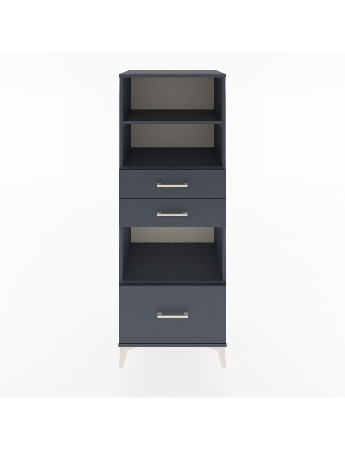 Hyperion Dolap 3 Raflı 3 Çekmeceli 60x44x163 Antrasit-Antrasit