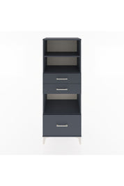 Hyperion Dolap 3 Raflı 3 Çekmeceli 60x44x163 Antrasit-Antrasit