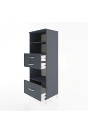Hyperion Dolap 3 Raflı 3 Çekmeceli 60x44x163 Antrasit-Antrasit