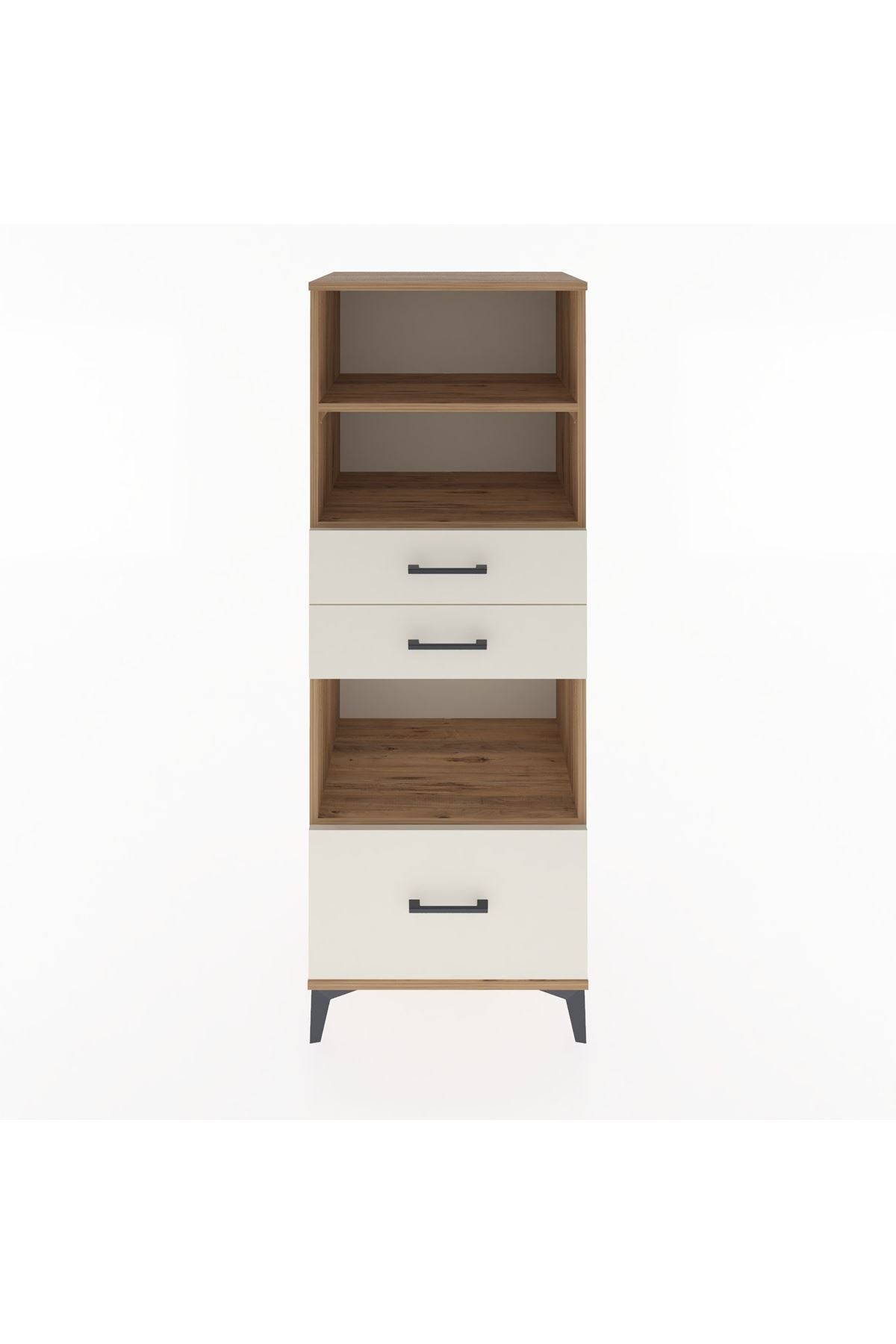 Hyperion Dolap 3 Raflı 3 Çekmeceli 60x44x163 Çam-Aytaşı