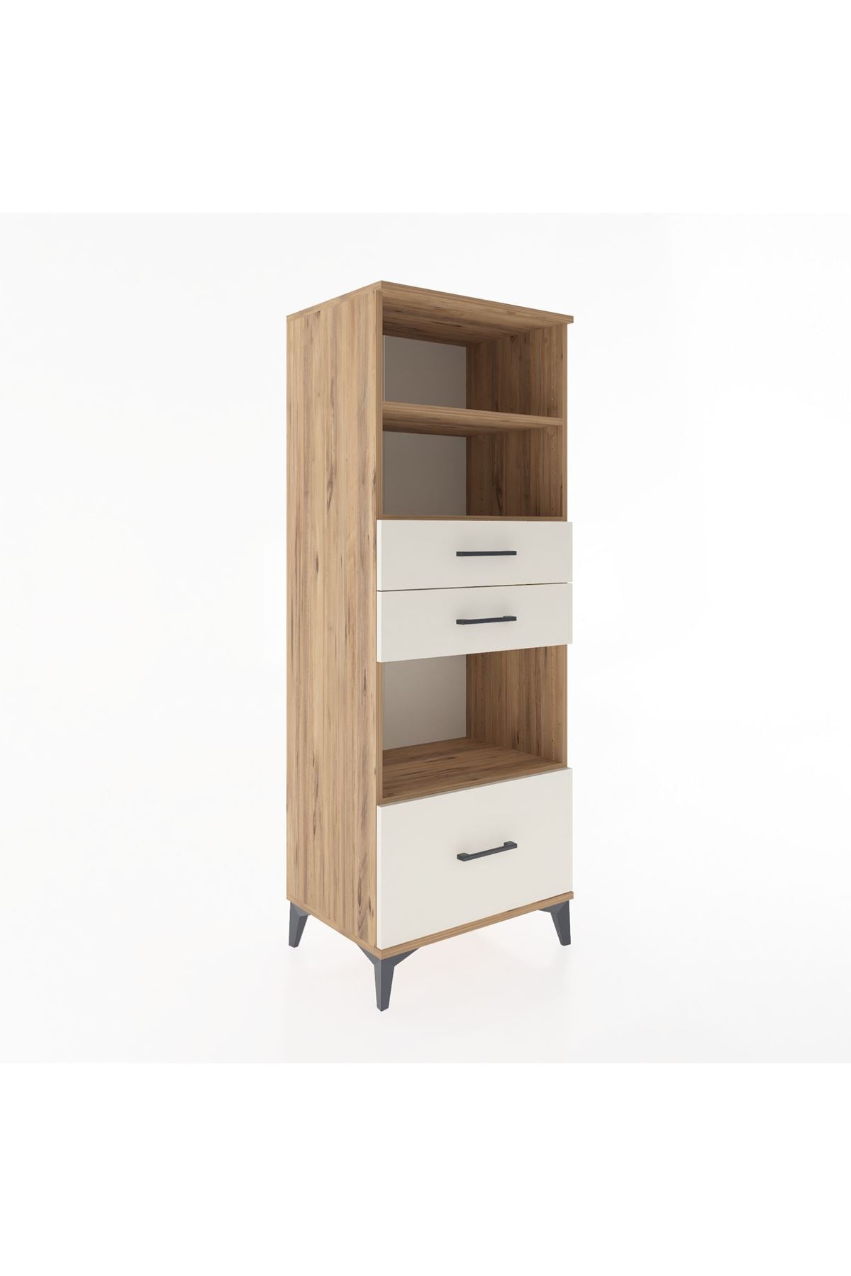 Hyperion Dolap 3 Raflı 3 Çekmeceli 60x44x163 Çam-Aytaşı