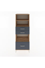 Hyperion Dolap 3 Raflı 3 Çekmeceli 60x44x163 Çam-Antrasit