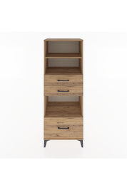 Hyperion Dolap 3 Raflı 3 Çekmeceli 60x44x163 Çam-Çam