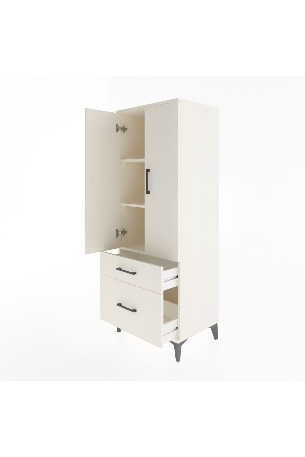 Hyperion Dolap 3 Raflı 2 Çekmeceli 2 Kapaklı 60x44x163 Aytaşı-Aytaşı